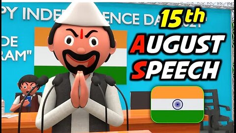 15TH AUGUST SPEECH | Funny Comedy Video | Desi Comedy | Cartoon | Cartoon Comedy | The Animo Fun