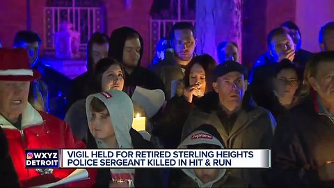 Vigil held for retired Sterling Heights police sergeant killed in hit-and-run