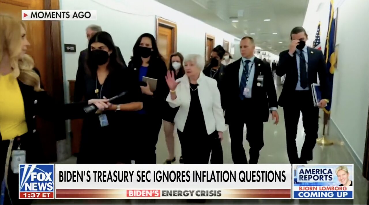 Treasury Secretary Janet Yellen Ignores Inflation Questions