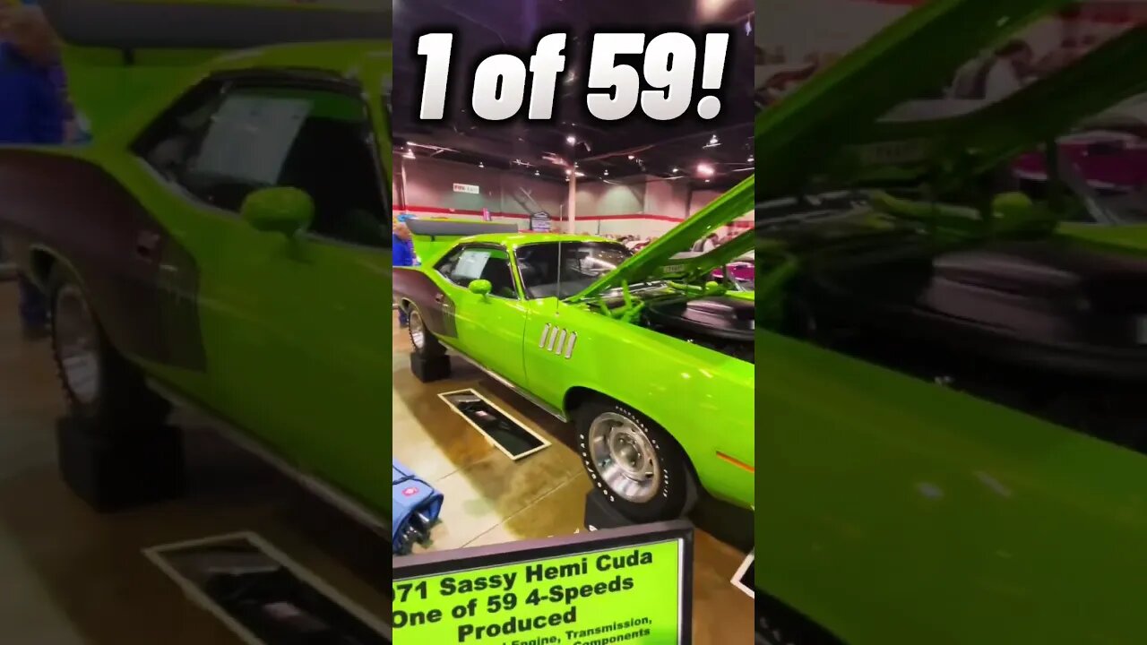 1 or 59! Rare 1971 Hemi Cuda! #shorts