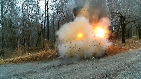 DESTROYING A TRUCK/AWESOME TANNERITE EXPLOSION!