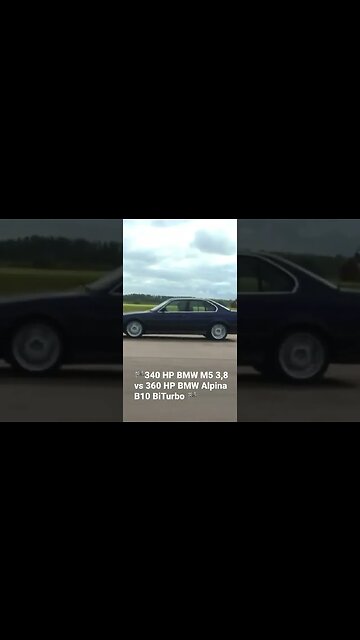 🏁340 HP BMW M5 3,8 vs 360 HP BMW Alpina B10 BiTurbo 🏁