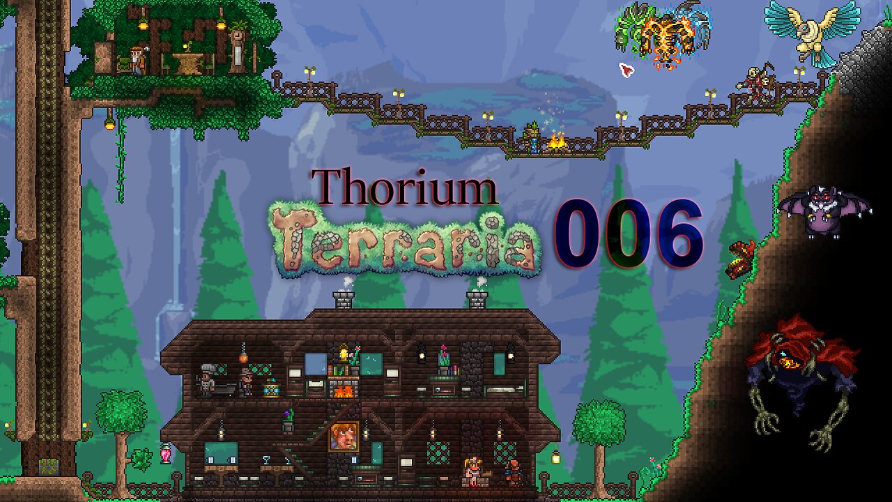 Terraria Expert Thorium Let's Play 006 Brain Worm & Summoning a Blood Moon