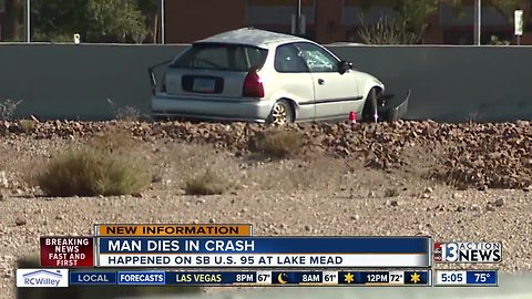 Man dies in crash on southbound US 95