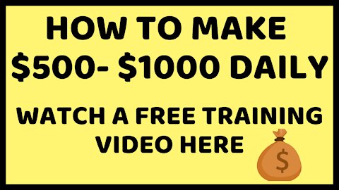 FREE TRAINING: "How To Earn a 6-Figure Side-Income Online" CLICK ON THE LINK IN THE DESCRIPTION