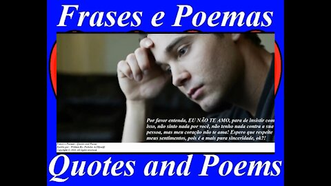 Por favor entenda, EU NÃO TE AMO, não sinto nada por você! [Frases e Poemas]