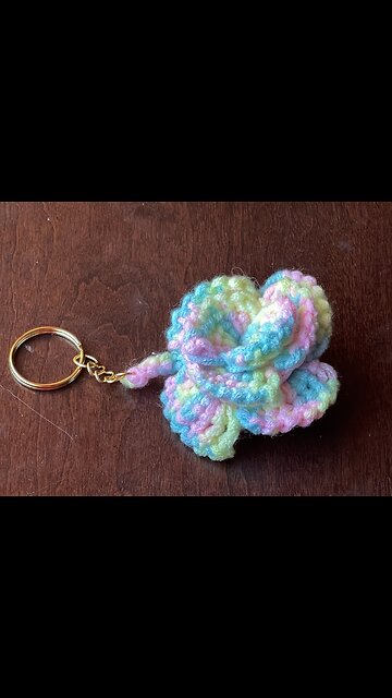 Handcrafted crochet keychain #crochet #craft #art