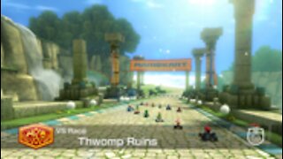 Mario Kart 8 Deluxe - 50cc (Hard CPU) - Thwomp Ruins