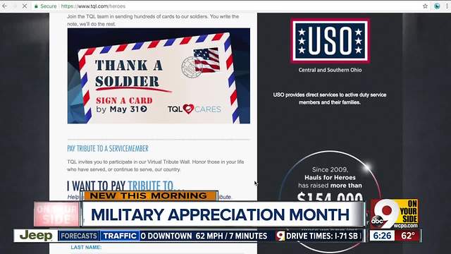 Local company collecting thank-you cards for soldiers