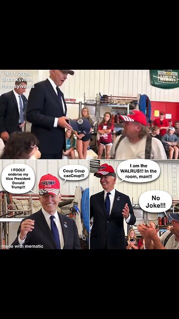 Biden FOOLY endorses his Vice President Trump!!!