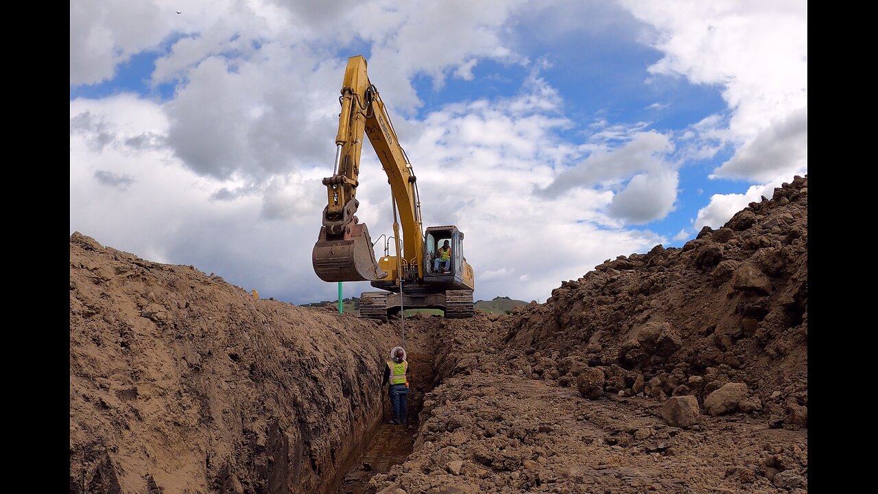 ASMR construction trenching for sewer pipe