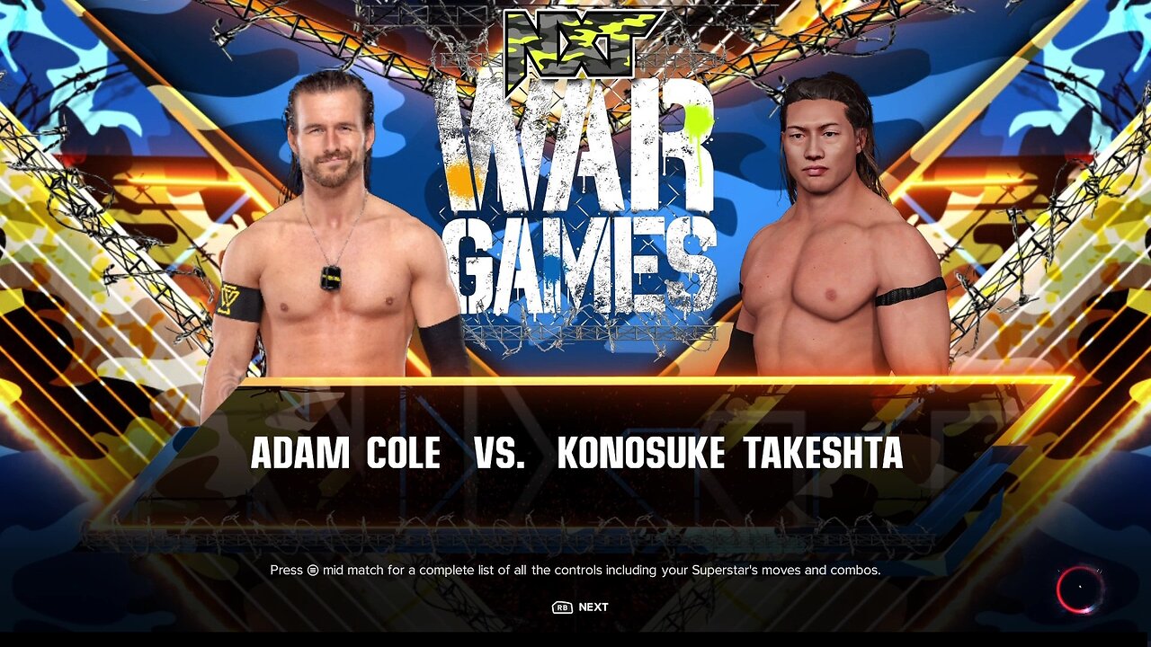 WWE 2k23 Adam Cole vs Knosuke Takeshta