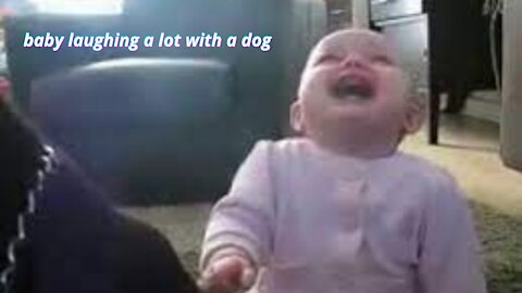 baby laughing a lot with a dog 2021