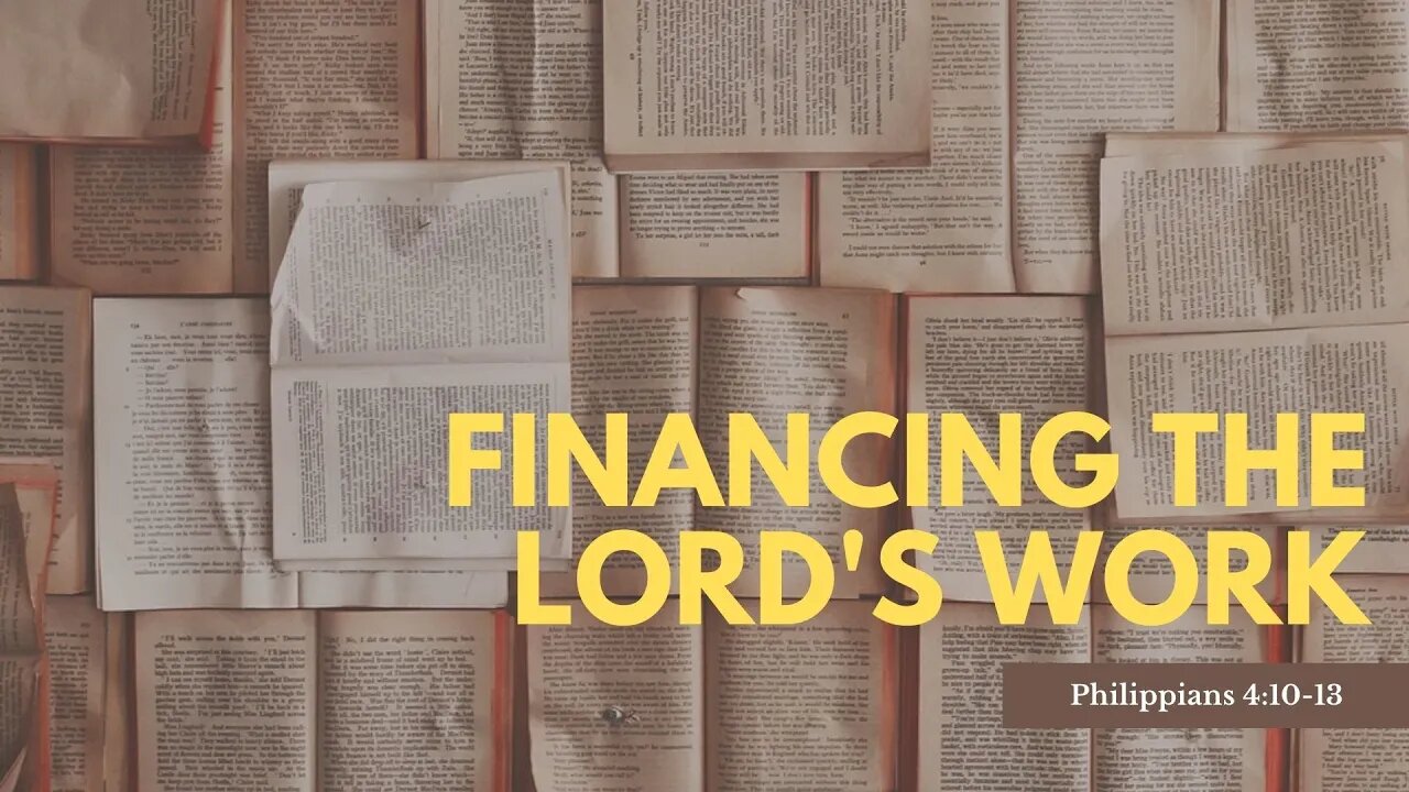 Financing the Lord's Work - Part 3