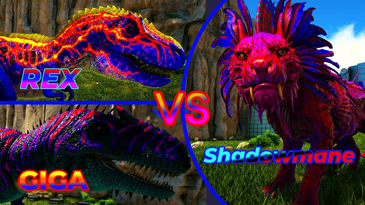 Shadowmane VS Giga\Rex\Spino | ARK | Ark gameplay | Ark battles