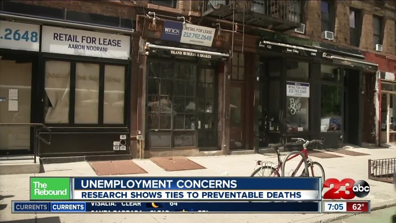 REBOUND: Unemployment concerns as research shows ties to preventable deaths