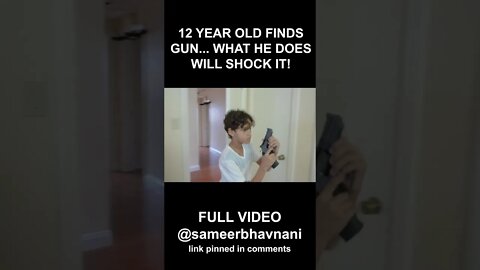 **TERRIFYING FOOTAGE** 12 Year Old Finds LOADED GUN! #shorts #ytshorts #sameerbhavnani