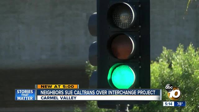 Neighbors sue Caltrans over interchange project