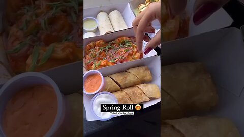 Spring roll 🌯😋 #foodvlog #streetfood #momos