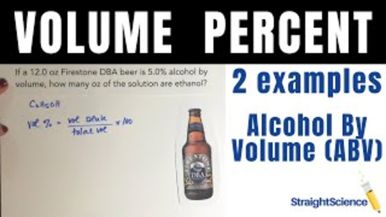 Volume Percent - Alcohol by Volume Examples (ABV) - Concentrations