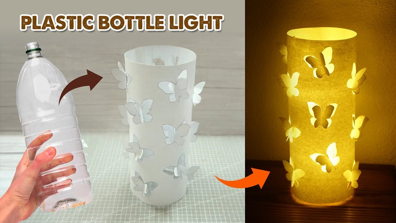 💡 Best of Plastic Bottles Craft Ideas | Easy Lamp with plastic bottle | Recycling plastic bottles