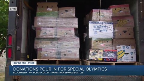 Bloomfield Twp. police get 250K bottle donations for Special Olympics of Michigan