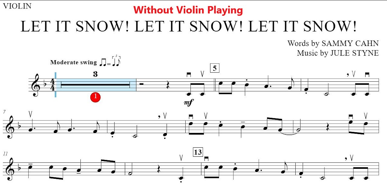 Let It Snow! Julie Styne, Rehearsal without Violin