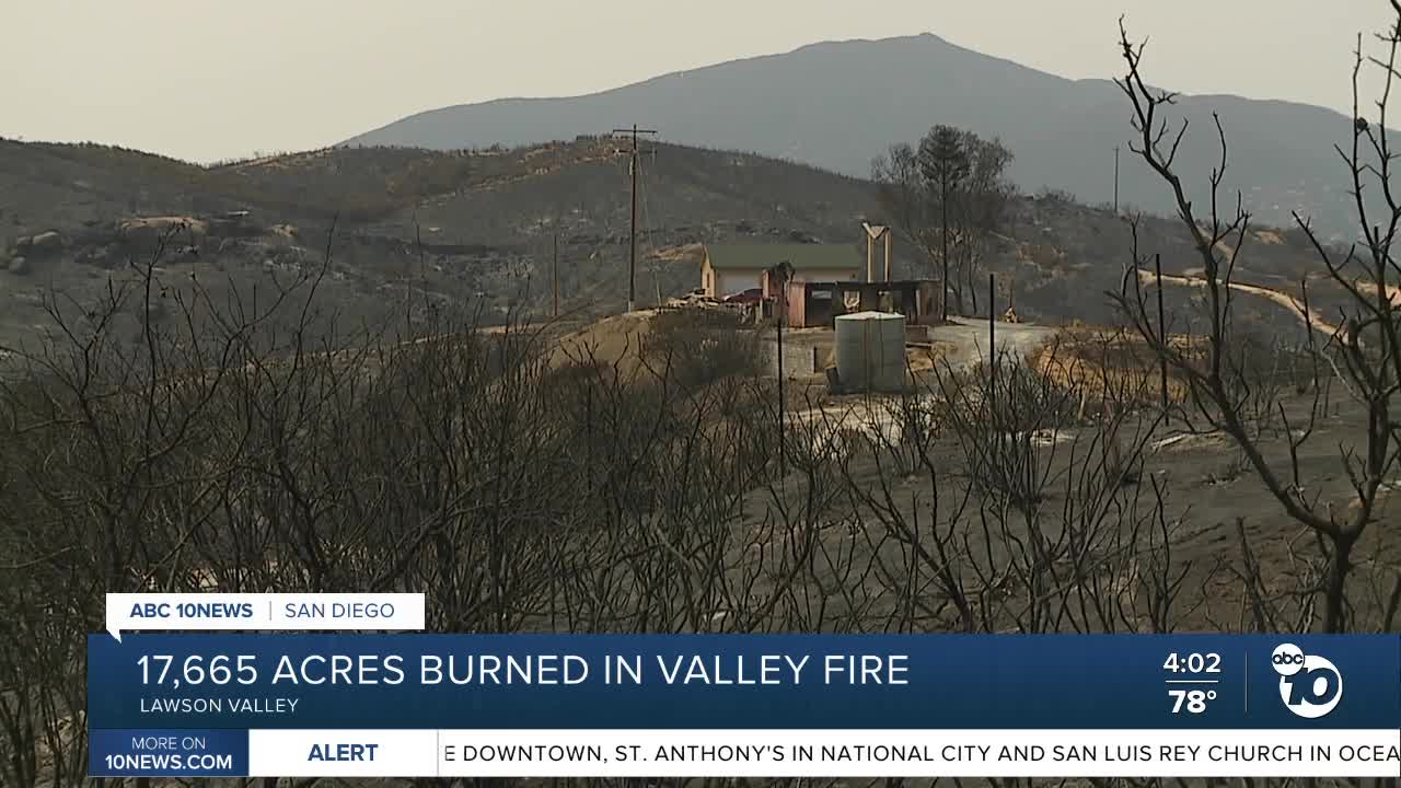17.665 acres burned in Valley Fire