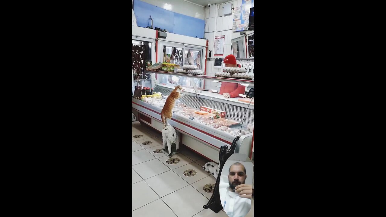 very beautiful man shopkeeper