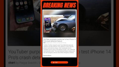 YouTuber purposely crashes car to test iPhone 14 Pro's crash detection feature - and it works!