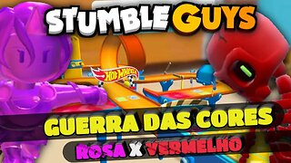 #stumbleguys ,GUERRA DAS CORES ROSA X VERMELHO