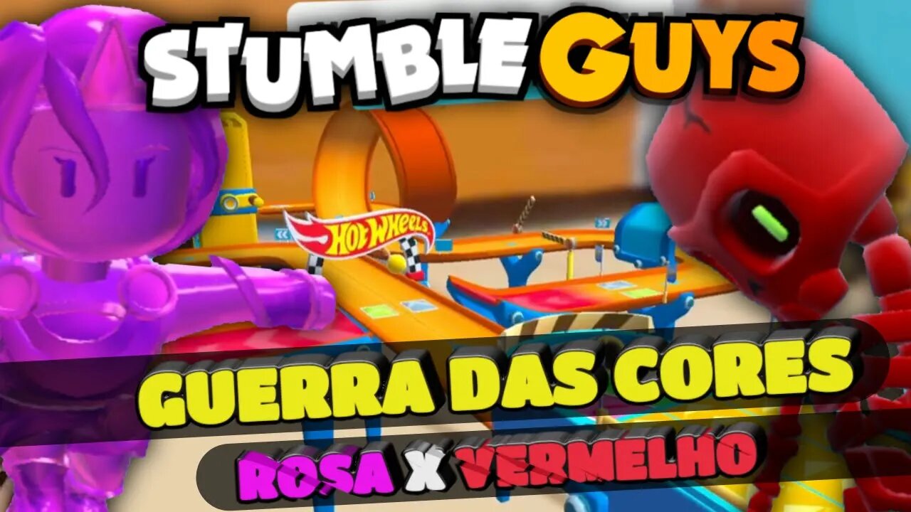 #stumbleguys ,GUERRA DAS CORES ROSA X VERMELHO