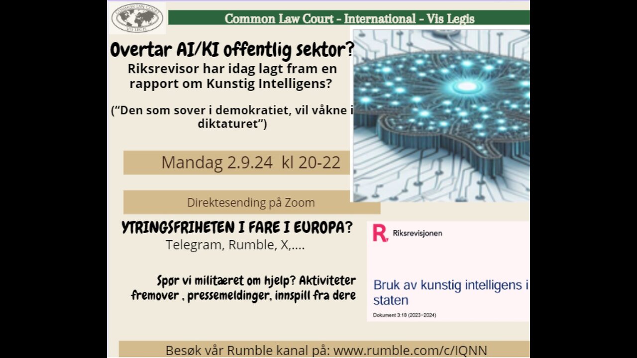 2.9.24: Overtar AI offentlig sektor med Kunstig Intelligens (AI)