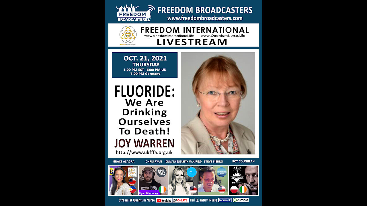 Joy Warren - "Fluoride: We are Drinking Ourselves to Death!" @ QN Freedom Int'l Live