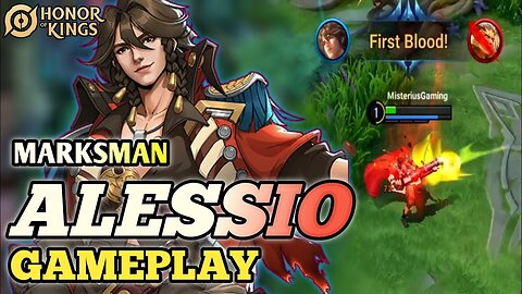 Honor of Kings (HOK) Alessio Marksman Gameplay gold lane Honor of Kings