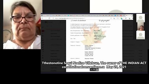 Tthestonotine Sequi Noeline Villebrun, The owner of the Indian Act