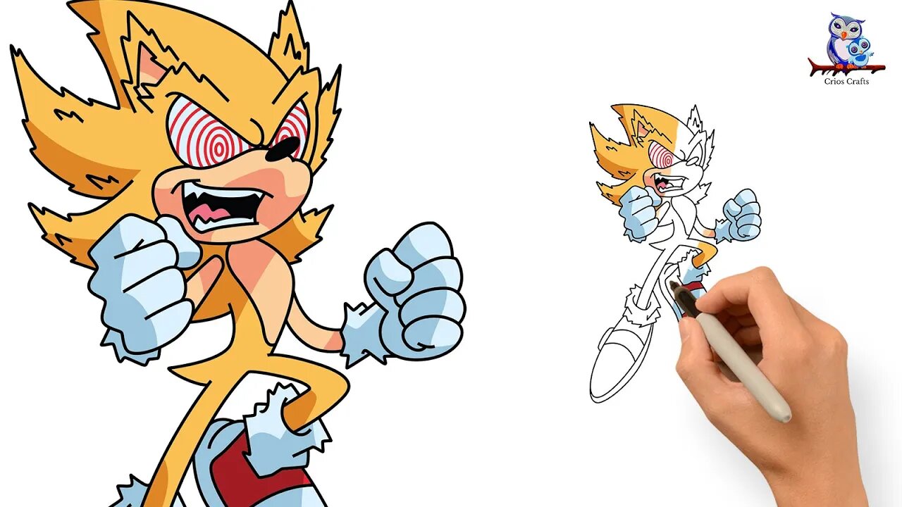 How to Draw Fleetway Super Sonic - Art Tutorial