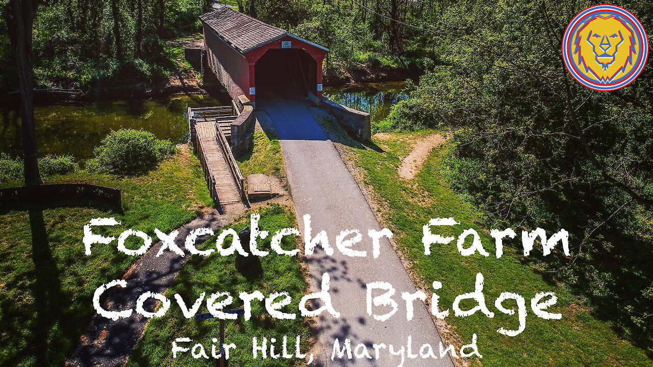 Drone Footage of Foxcatcher Farm Covered Bridge