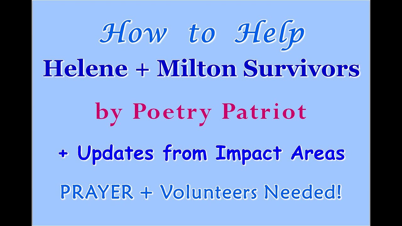 How We the People can Help Helene and Milton Survivors