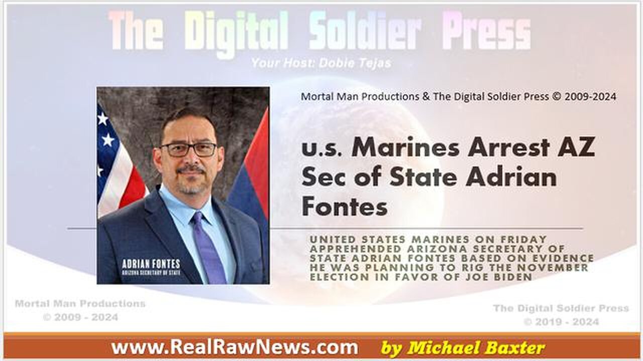 U.S. Marines Arrest Arizona Secretary of State Adrian Fontes