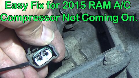 Easy Fix for 2015 RAM 1500 A/C Compressor not Coming on. Owner was quoted $1300.