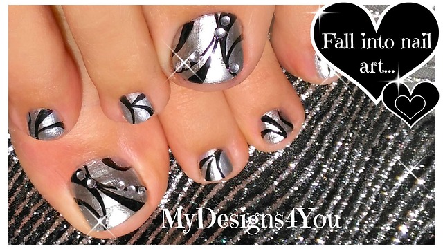 Mirror polish toenail art design