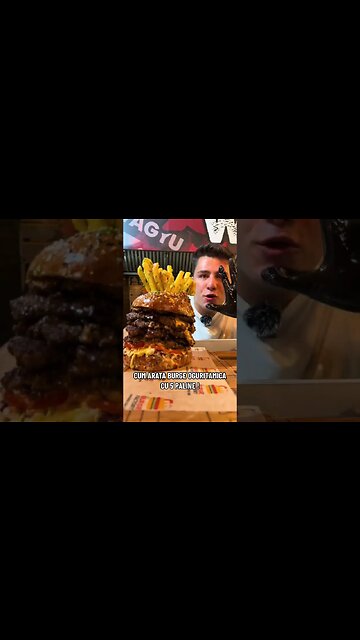 CUM ARATA BURGERUL OGURITAMICA CU 5 PALINE #oguritamica #manaciosul #food #romania #mancare