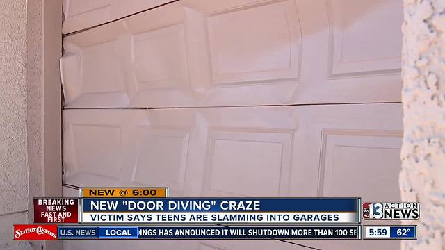 'Door Diving' trend leaves garage doors smashed in, homeowners with pricey repair