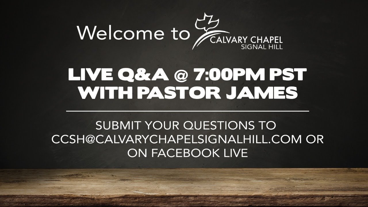 (Originally Aired 06/06/2020) June 5th - Q&A with Pastor James Kaddis