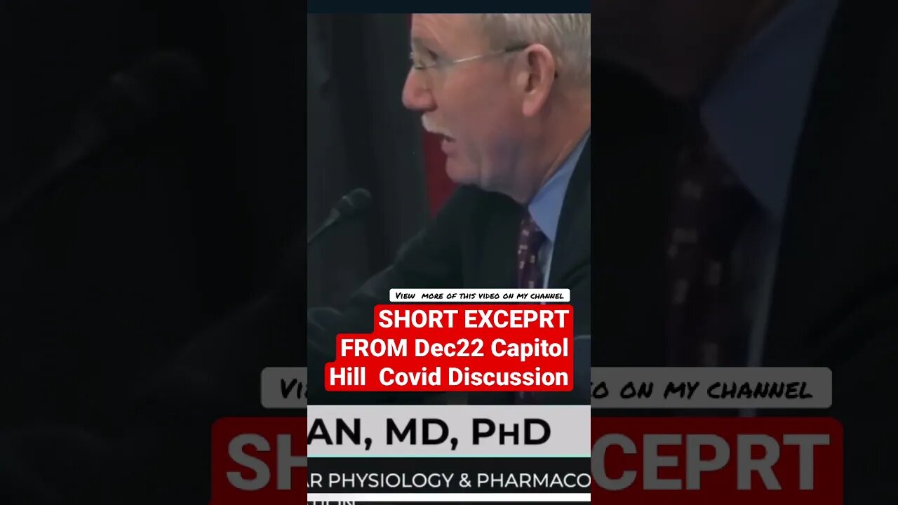 #Short Excerpt from Dec/22 Capitol Hill #covid19 Discussion