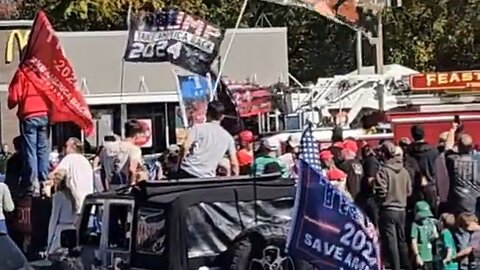 Deep Blue Philly: Crowd Gathered To Catch A Glimpse Of Trump Trolling Kamala From Inside McDonald's