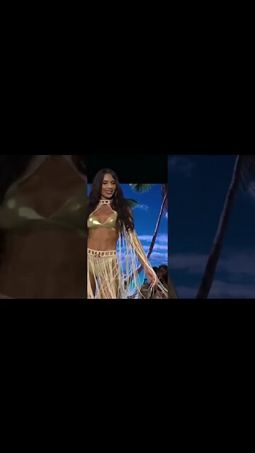 Stunning model Georgina Mazzeo in metallic fringe bikini by Luli Fama #shorts #bikinimodel