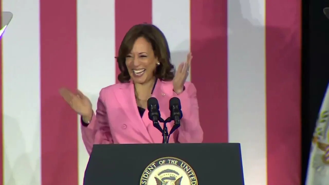 Kamala Harris Takes Stage In North Carolina, Immediately Starts Laughing Hysterically