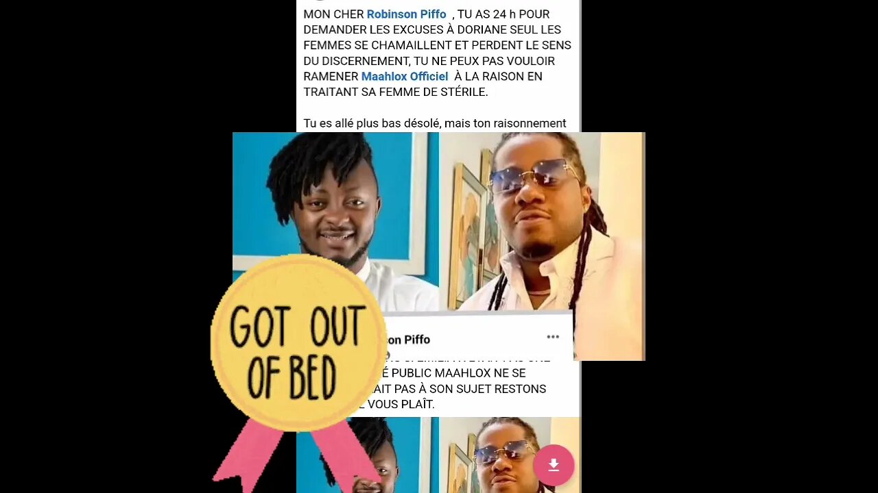 Maalox le king des herbes MON CHER Robinson Piffo,TUa 24 h DEMANDER LS EXCUSES À DORIANE LES FEMMES